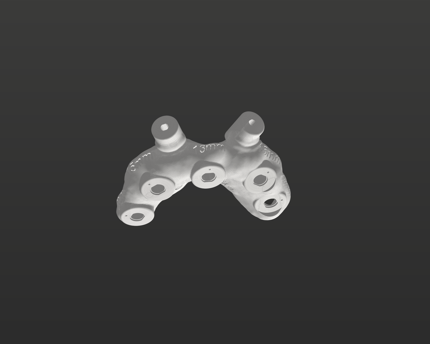 Simulation of a full-arch mucosa-supported guide